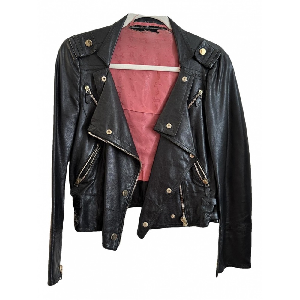 VINTAGE LEATHER GUCCI JACKET